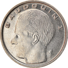 Coin, Belgium, Baudouin I, Franc, 1989, AU(50-53), Nickel Plated Iron, KM:170