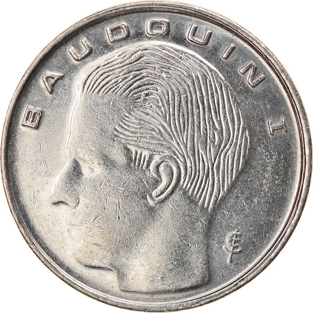 Moneda, Bélgica, Baudouin I, Franc, 1991, MBC+, Níquel chapado en hierro