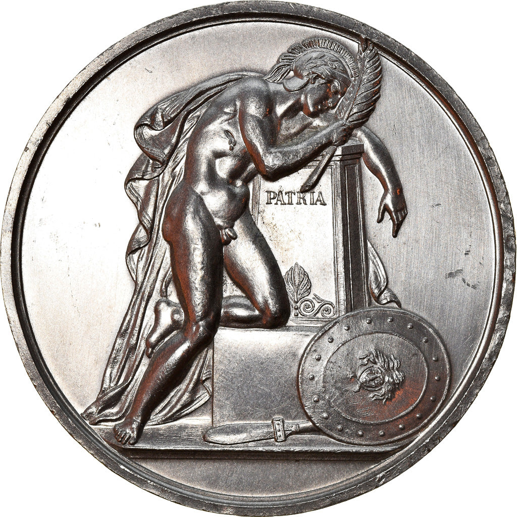 France, Médaille, Gravure, Grand Prix de Rome, Guerrier Blessé, Arts &