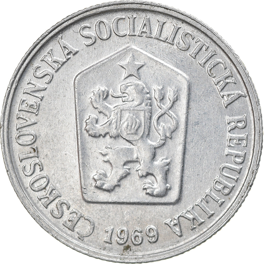 Moneda, Checoslovaquia, 10 Haleru, 1969, EBC, Aluminio, KM:49.1