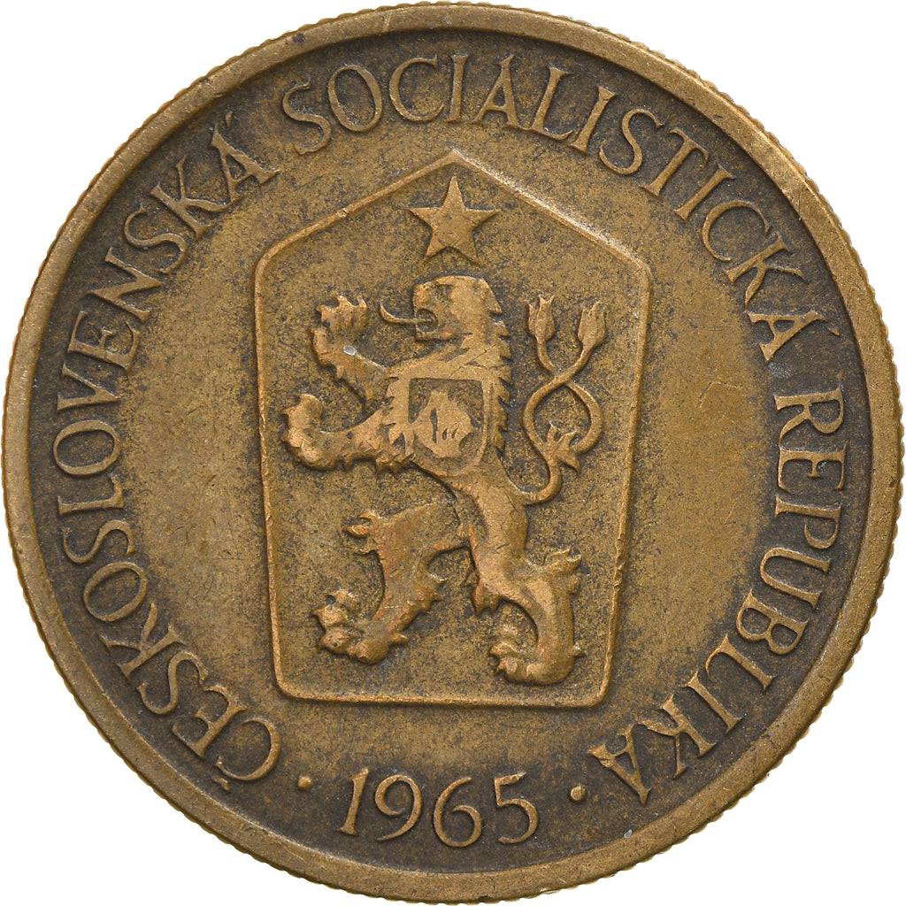 Coin, Czechoslovakia, Koruna, 1965, EF(40-45), Aluminum-Bronze, KM:50