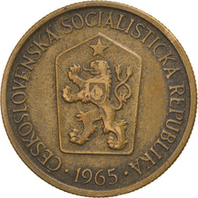 Coin, Czechoslovakia, Koruna, 1965, EF(40-45), Aluminum-Bronze, KM:50