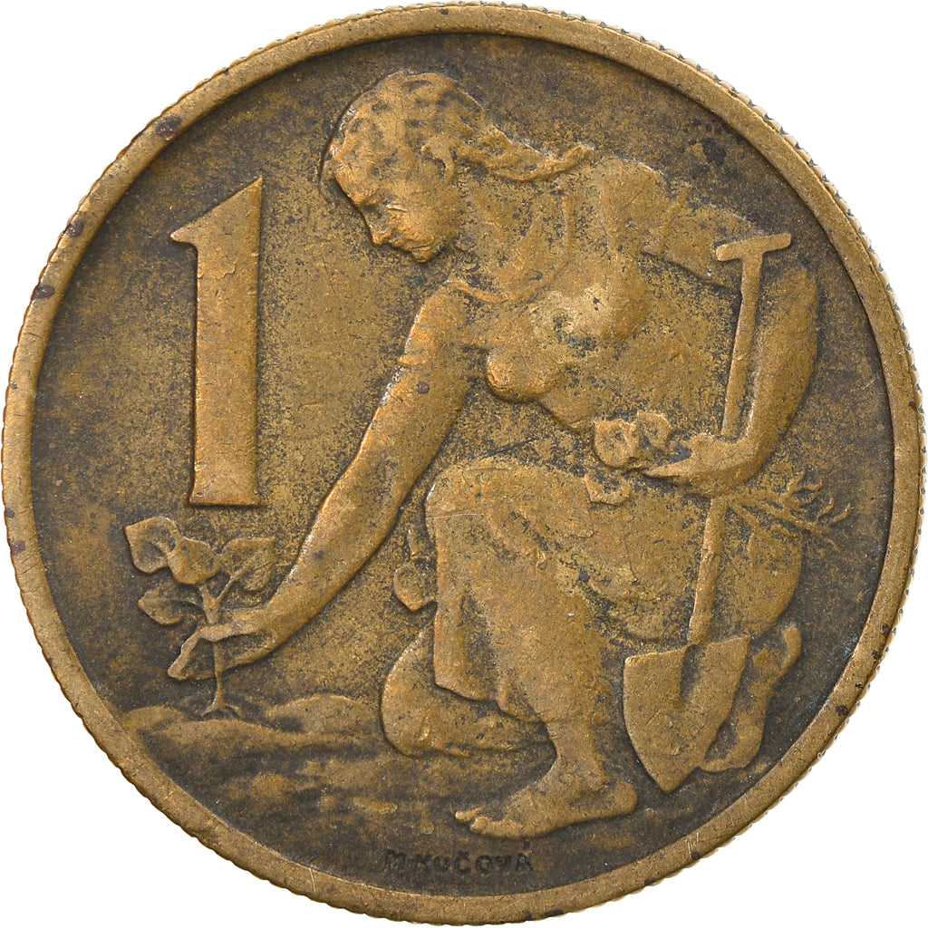 Coin, Czechoslovakia, Koruna, 1965, EF(40-45), Aluminum-Bronze, KM:50