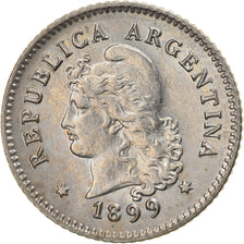 Coin, Argentina, 10 Centavos, 1899, AU(55-58), Copper-nickel, KM:35