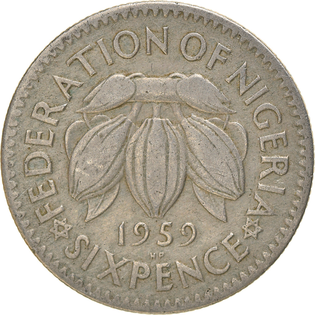 Monnaie, Nigéria, Elizabeth II, 6 Pence, 1959, TTB, Copper-nickel, KM:4