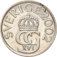 Moneta, Svezia, Carl XVI Gustaf, 5 Kronor, 2002, BB, Nichel ricoperto in