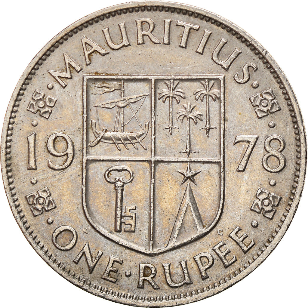 Moneta, Mauritius, Elizabeth II, Rupee, 1978, BB+, Rame-nichel, KM:35.1