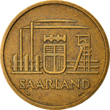 Moeda, SARRE, 50 Franken, 1954, Paris, AU(50-53), Alumínio-Bronze, KM:3