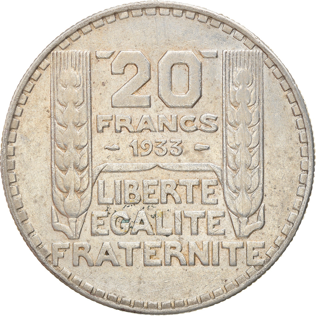 Coin, France, Turin, 20 Francs, 1933, Paris, EF(40-45), Silver, KM:879