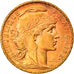Moeda, França, Marianne, 20 Francs, 1907, Paris, AU(50-53), Dourado, KM:857