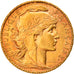 Moneta, Francja, Marianne, 20 Francs, 1907, Paris, AU(50-53), Złoto, KM:857