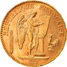 Moneta, Francja, Génie, 20 Francs, 1897, Paris, AU(55-58), Złoto, KM:825