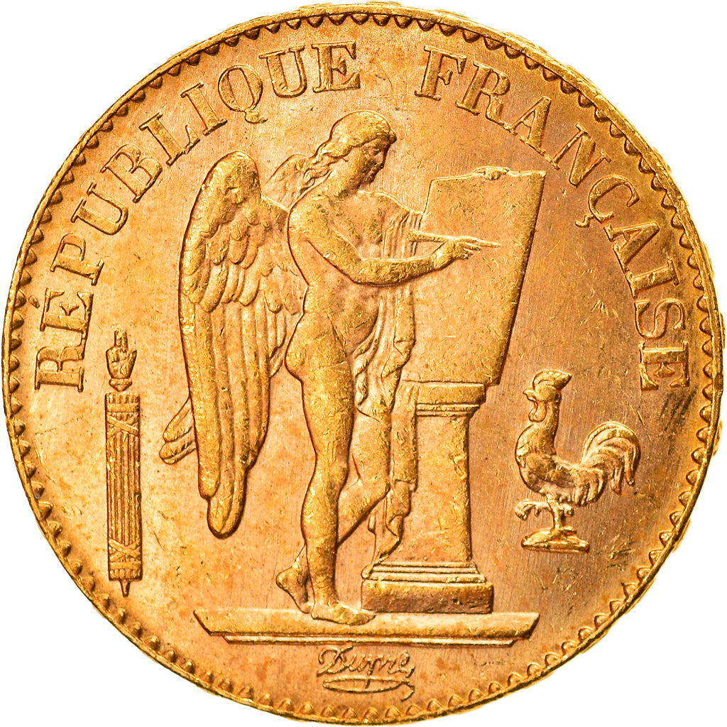Coin, France, Génie, 20 Francs, 1897, Paris, AU(55-58), Gold, KM:825