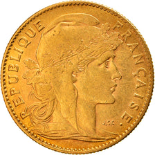 Moneta, Francja, Marianne, 10 Francs, 1906, Paris, EF(40-45), Złoto, KM:846