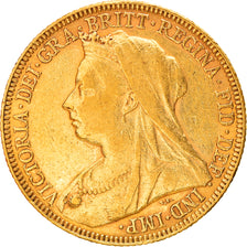 Moneda, Gran Bretaña, Victoria, Sovereign, 1894, MBC+, Oro, KM:785