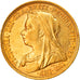 Coin, Australia, Victoria, Sovereign, 1896, Sydney, AU(50-53), Gold, KM:13