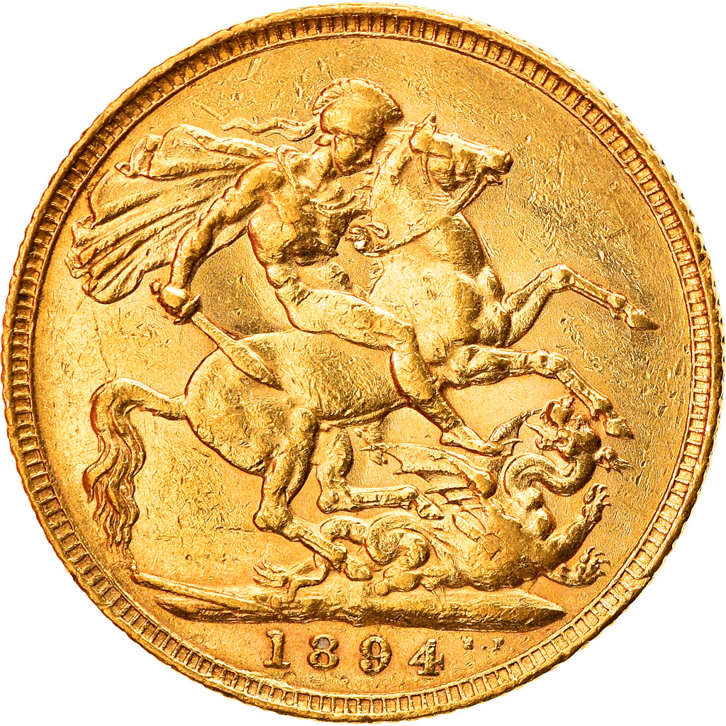 Münze, Australien, Victoria, Sovereign, 1894, Sydney, SS+, Gold, KM:13