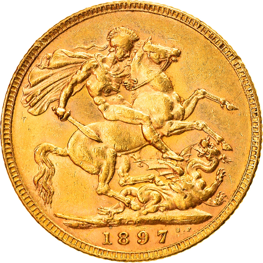 Monnaie, Australie, Victoria, Sovereign, 1897, Melbourne, TTB+, Or, KM:13