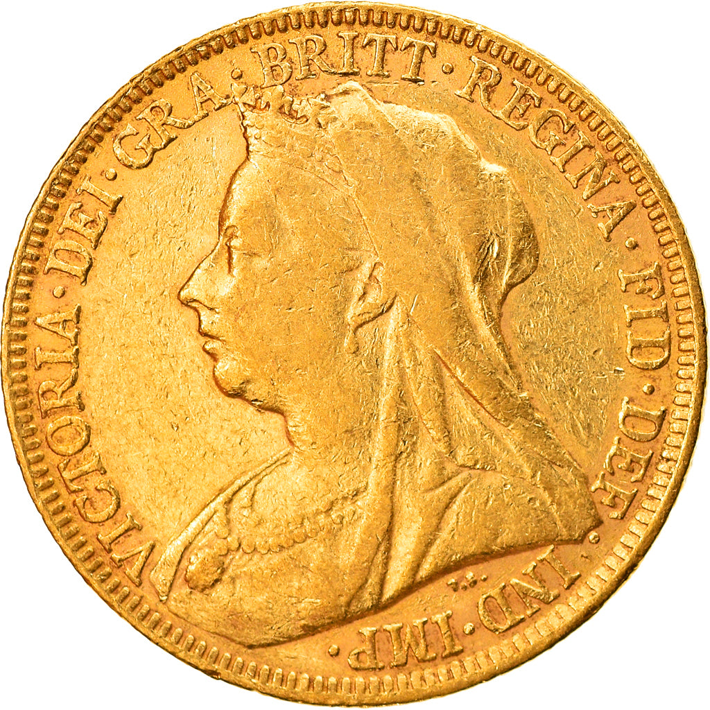 Moneta, Gran Bretagna, Victoria, Sovereign, 1894, BB, Oro, KM:785