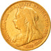 Moneta, Gran Bretagna, Victoria, Sovereign, 1894, BB, Oro, KM:785