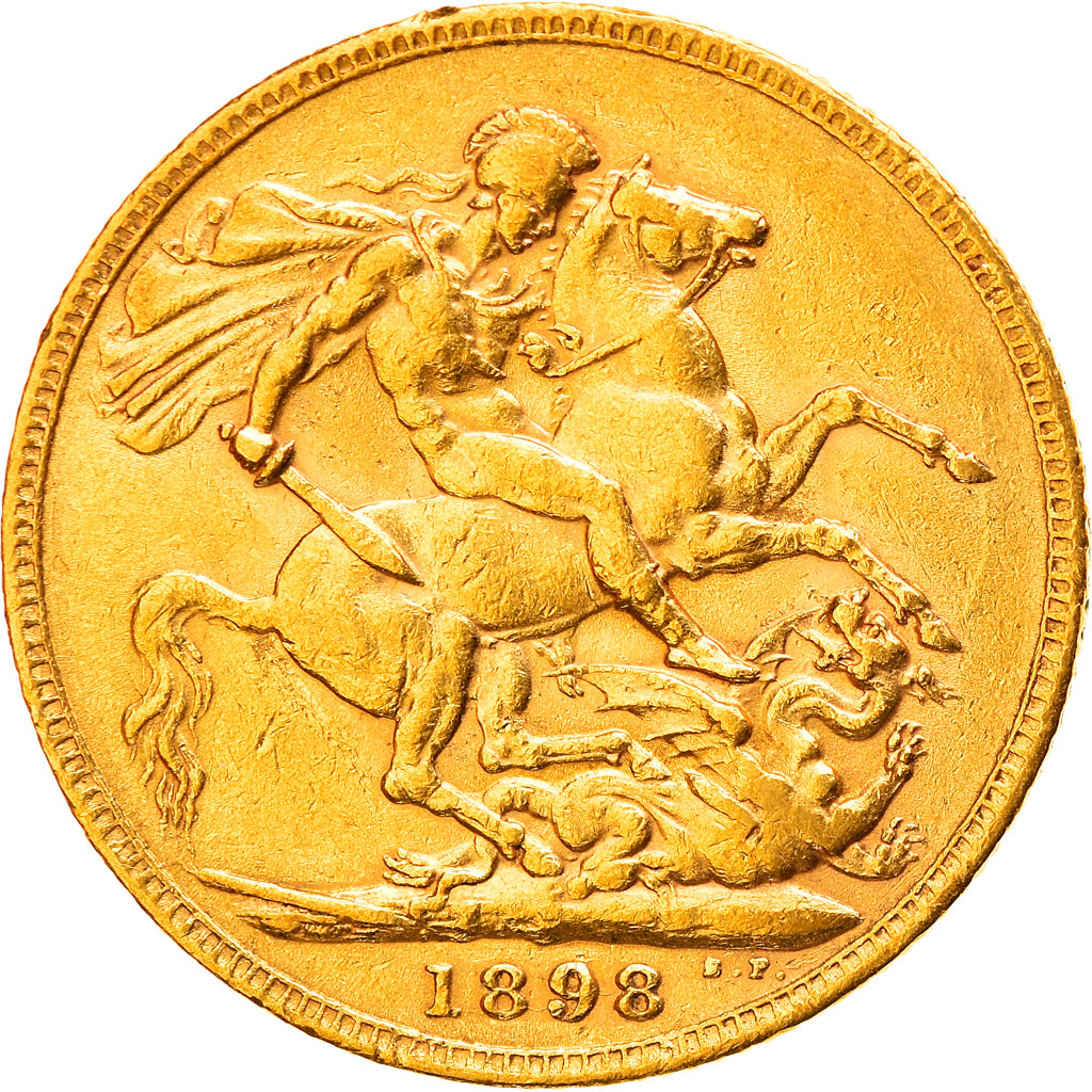 Monnaie, Grande-Bretagne, Victoria, Sovereign, 1898, TTB, Or, KM:785