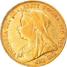 Coin, Great Britain, Victoria, Sovereign, 1899, EF(40-45), Gold, KM:785