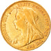 Moneta, Wielka Brytania, Victoria, Sovereign, 1899, EF(40-45), Złoto, KM:785