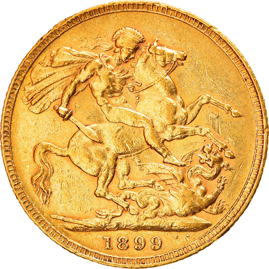 Monnaie, Grande-Bretagne, Victoria, Sovereign, 1899, TTB, Or, KM:785