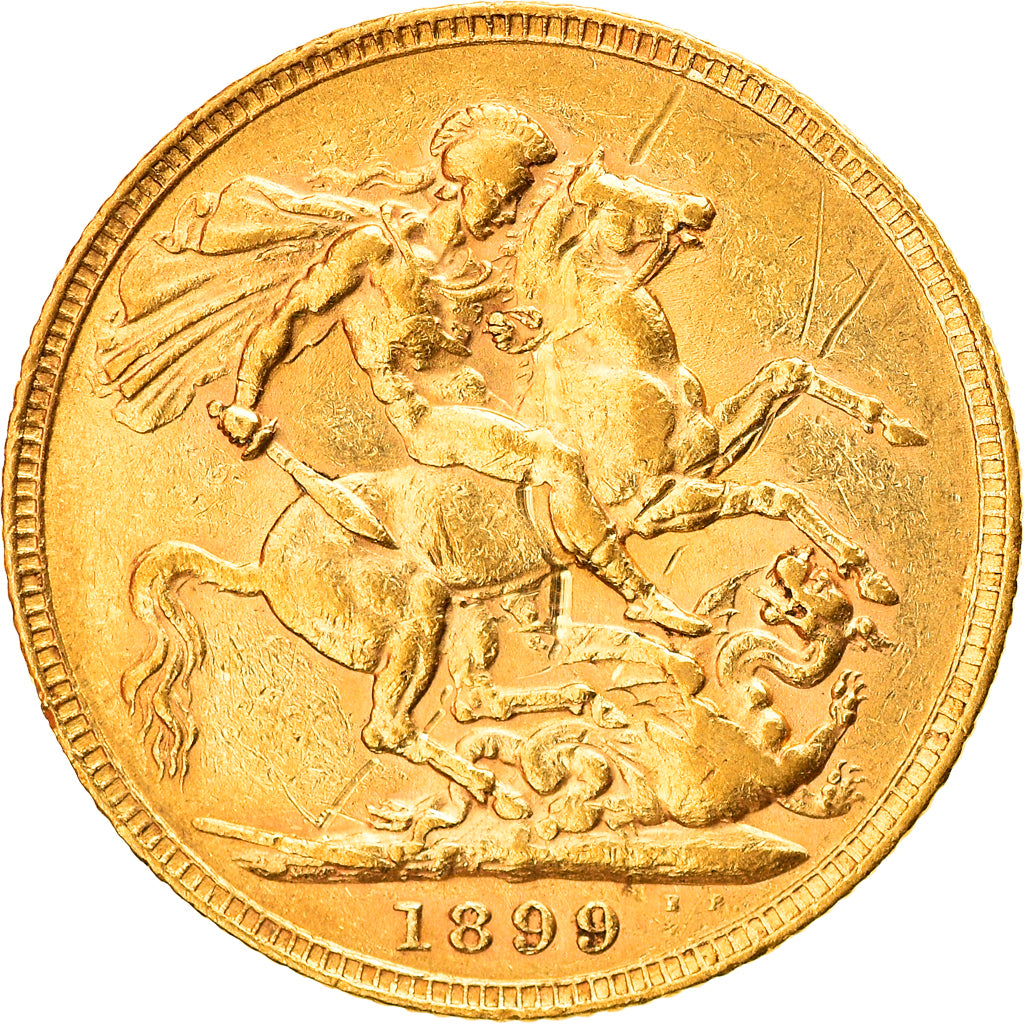 Monnaie, Grande-Bretagne, Victoria, Sovereign, 1899, TTB+, Or, KM:785