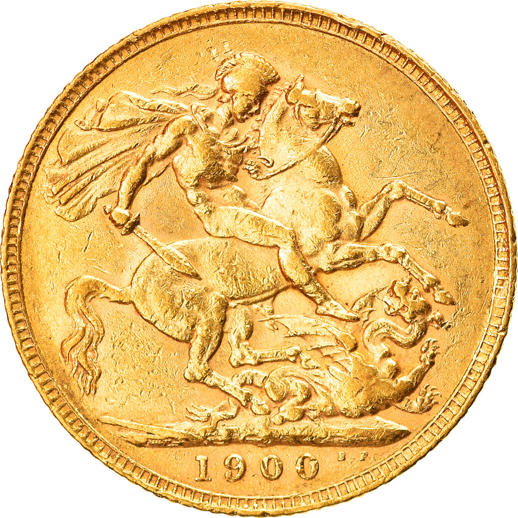 Coin, Great Britain, Victoria, Sovereign, 1900, EF(40-45), Gold, KM:785