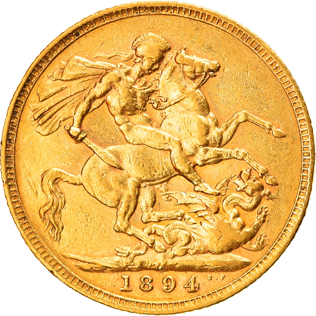 Münze, Australien, Victoria, Sovereign, 1894, Melbourne, SS+, Gold, KM:13