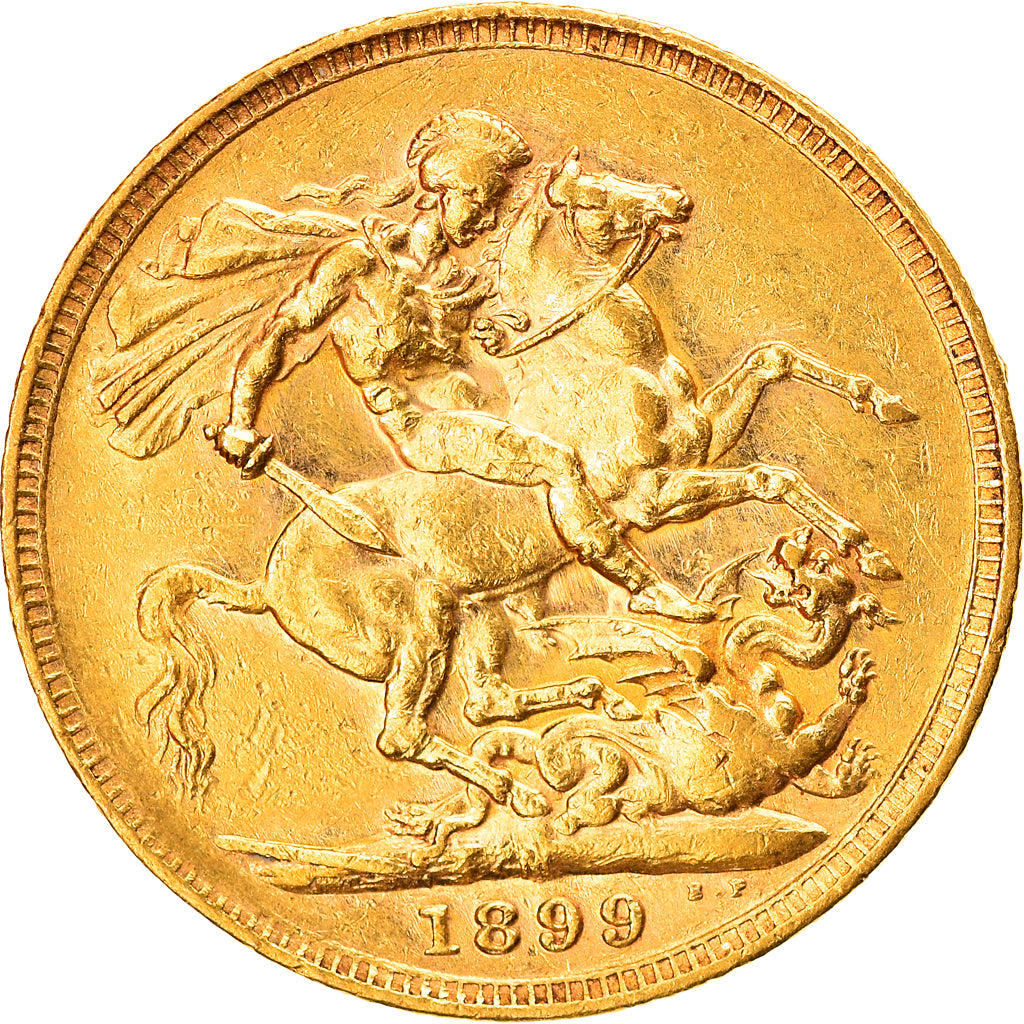 Coin, Australia, Victoria, Sovereign, 1899, Melbourne, AU(50-53), Gold, KM:13