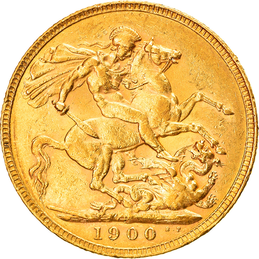 Coin, Australia, Victoria, Sovereign, 1900, Perth, AU(50-53), Gold, KM:13