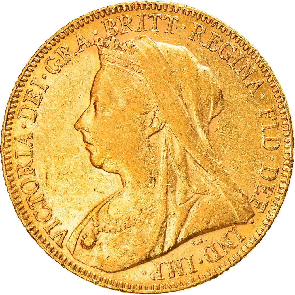 Coin, Australia, Victoria, Sovereign, 1901, Perth, AU(50-53), Gold, KM:13