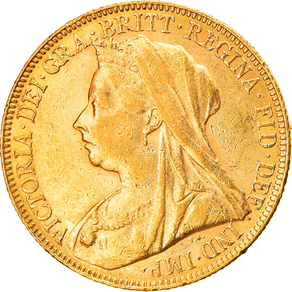Coin, Australia, Victoria, Sovereign, 1901, Perth, AU(50-53), Gold, KM:13