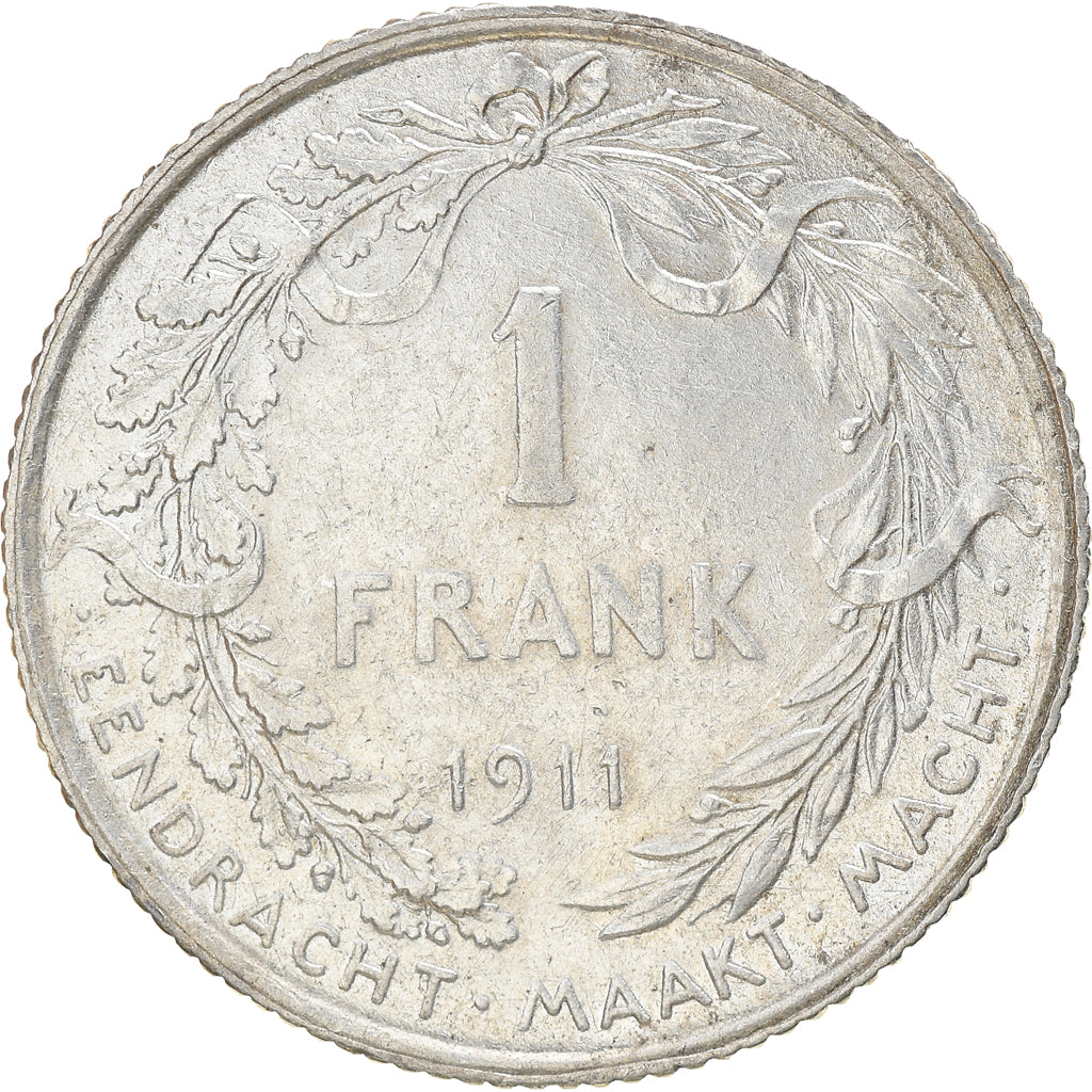 Coin, Belgium, Franc, 1911, AU(50-53), Silver, KM:73.1