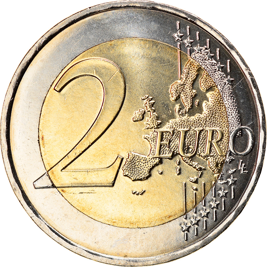 France, Pierre de Coubertin, 2 Euro, 2013, MS(60-62), Bi-Metallic, Gadoury:16