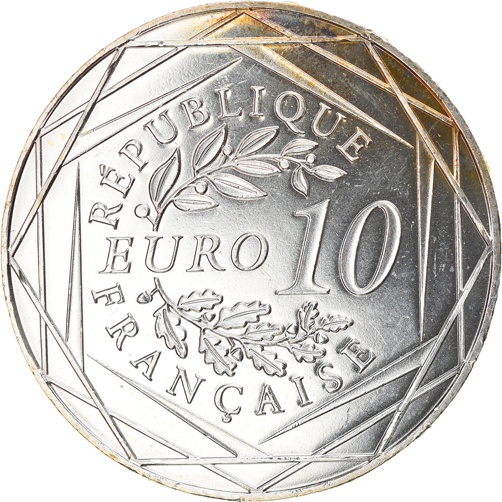France, 10 Euro, Coq, 2014, MS(60-62), Silver, Gadoury:EU656, KM:2110