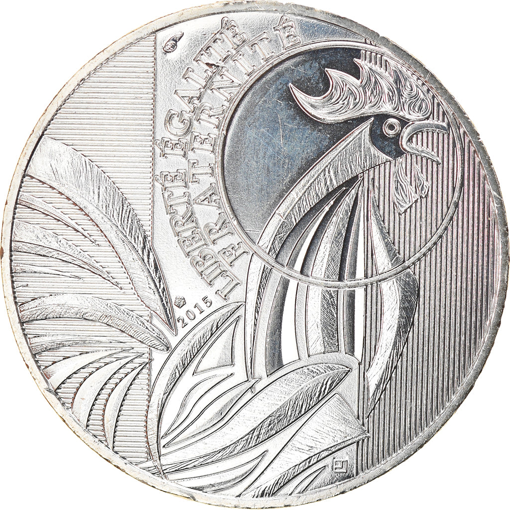 Francia, 10 Euro, Coq, 2015, SPL, Argento, Gadoury:EU727