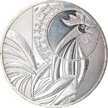 Francja, 10 Euro, Coq, 2015, MS(60-62), Srebro, Gadoury:EU727