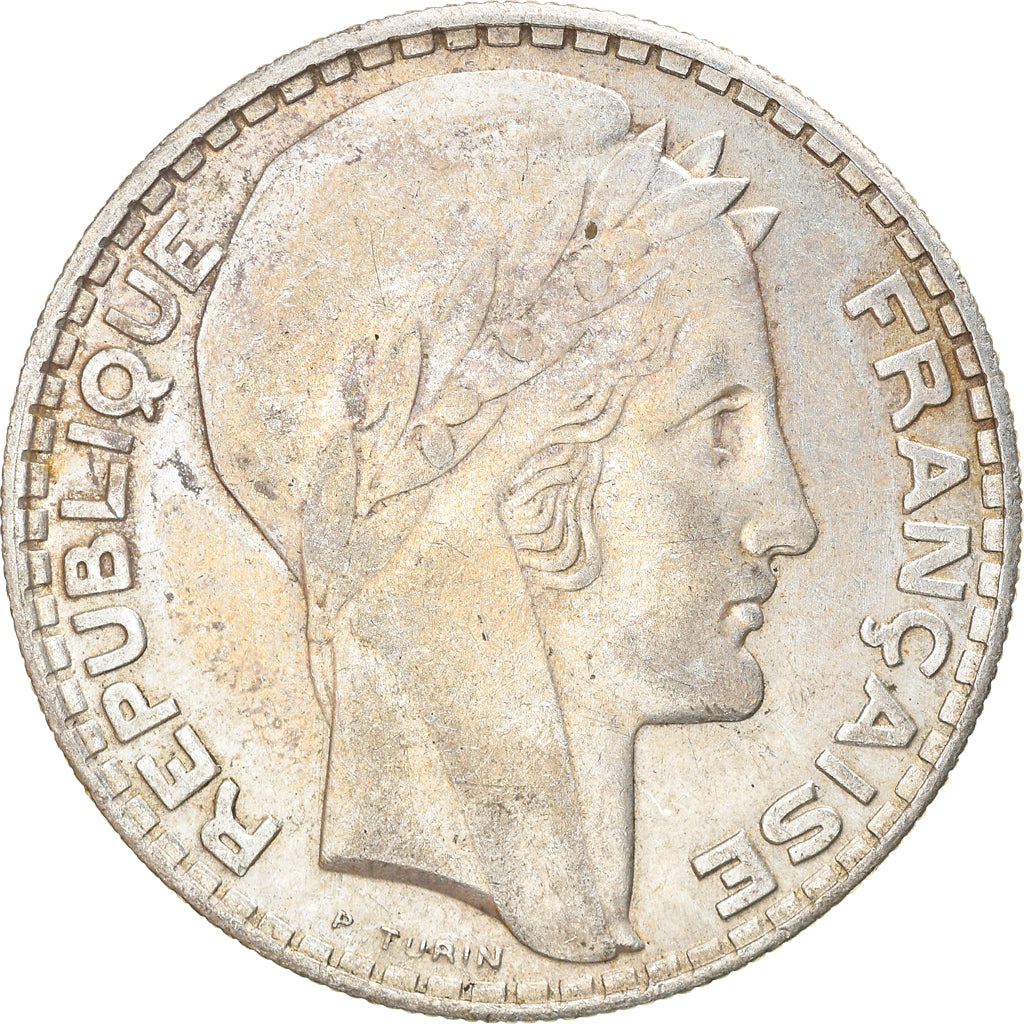 Coin, France, Turin, 20 Francs, 1933, Paris, Rameaux longs, AU(50-53), Silver