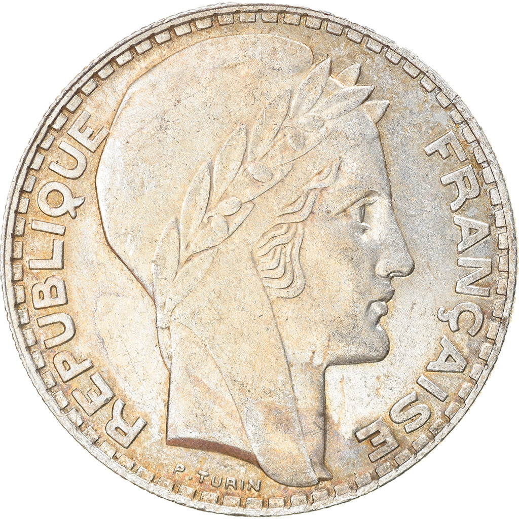 Coin, France, Turin, 20 Francs, 1933, Paris, Rameaux longs, AU(55-58), Silver