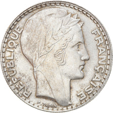 Moeda, França, Turin, 20 Francs, 1933, Paris, Rameaux longs, AU(50-53), Prata
