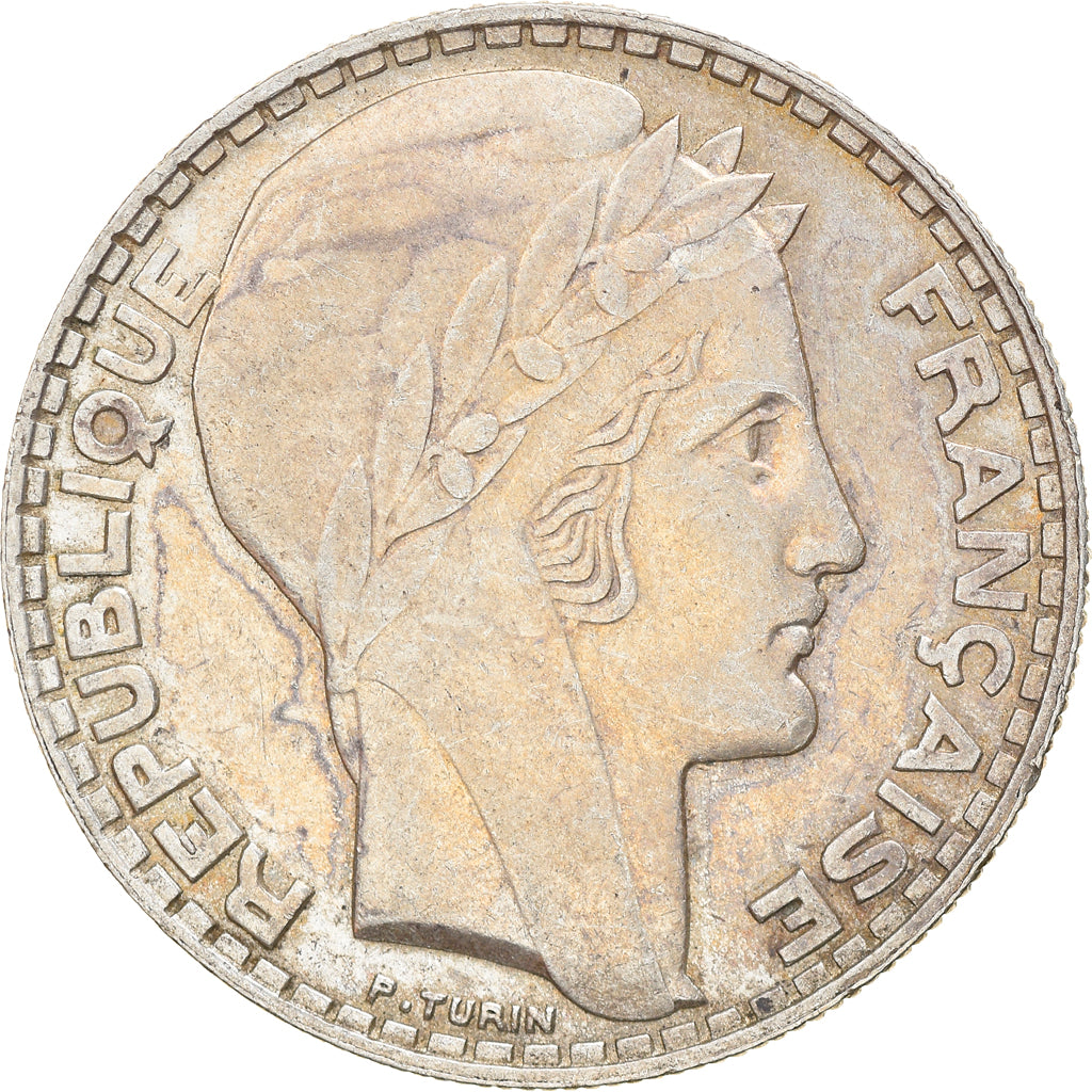Münze, Frankreich, Turin, 20 Francs, 1933, Paris, Rameaux longs, SS, Silber