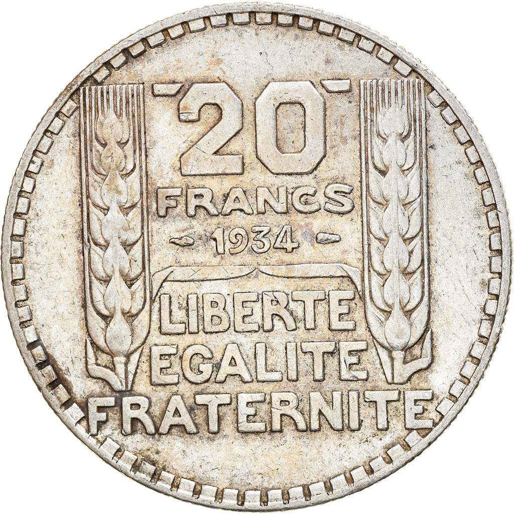 Monnaie, France, Turin, 20 Francs, 1934, Paris, TTB, Argent, Gadoury:852, KM:879