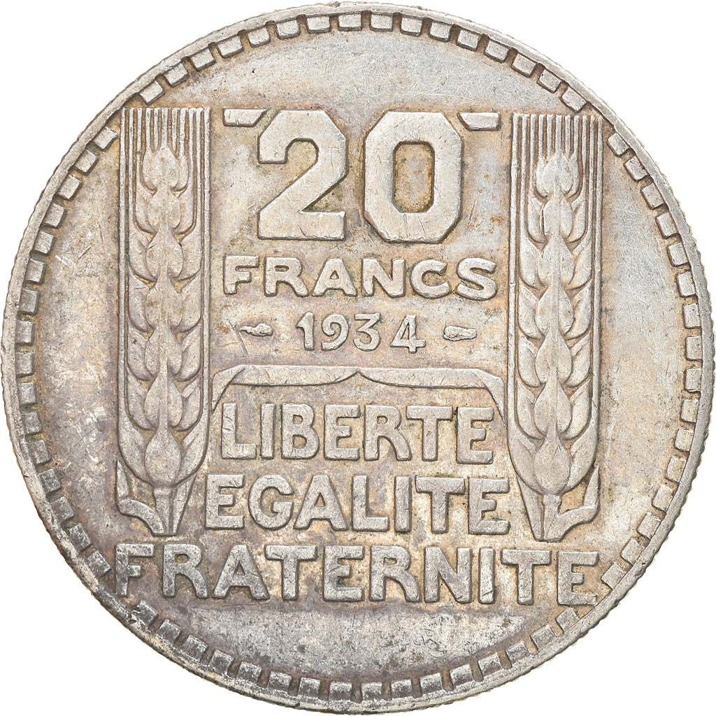 Monnaie, France, Turin, 20 Francs, 1934, Paris, TTB, Argent, Gadoury:852, KM:879