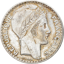 Moneda, Francia, Turin, 20 Francs, 1938, Paris, MBC, Plata, KM:879, Gadoury:852