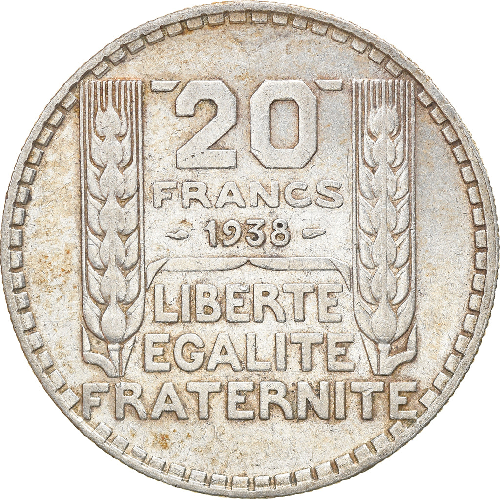 Monnaie, France, Turin, 20 Francs, 1938, Paris, TTB, Argent, Gadoury:852, KM:879