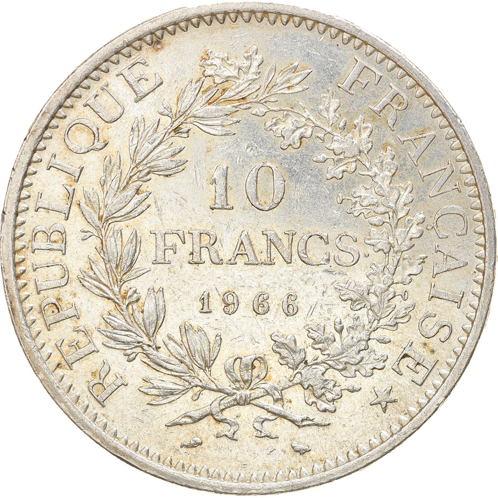 Coin, France, Hercule, 10 Francs, 1966, Paris, AU(55-58), Silver, KM:932