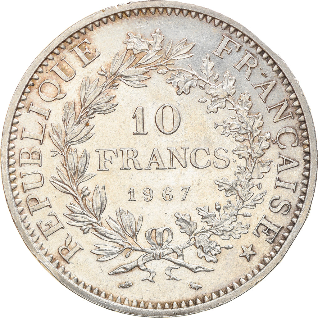 Coin, France, Hercule, 10 Francs, 1967, Paris, EF(40-45), Silver, KM:932